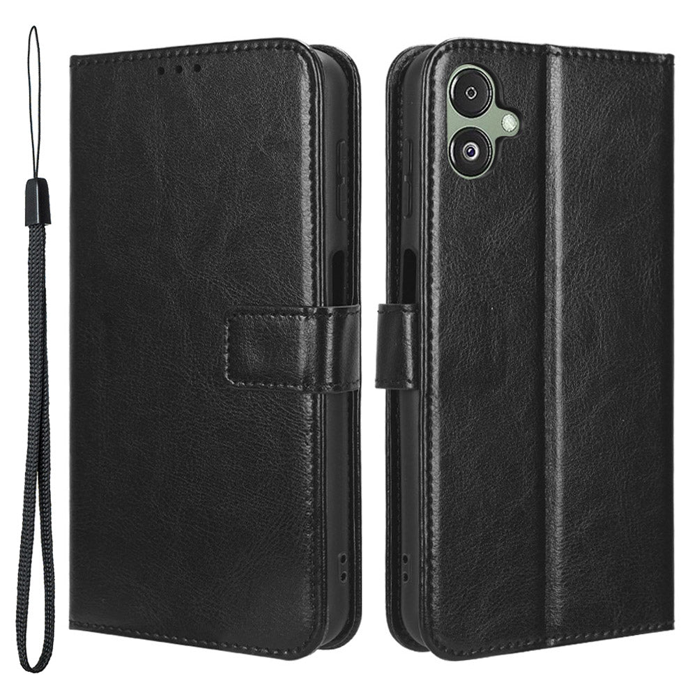 For Samsung Galaxy F14 5G Anti-Dust Crazy Horse Texture Phone Case Stand PU Leather Wallet Shell For Samsung Galaxy F14 5G Anti-Dust Crazy Horse Texture Phone Case Stand PU Leather Wallet Shell